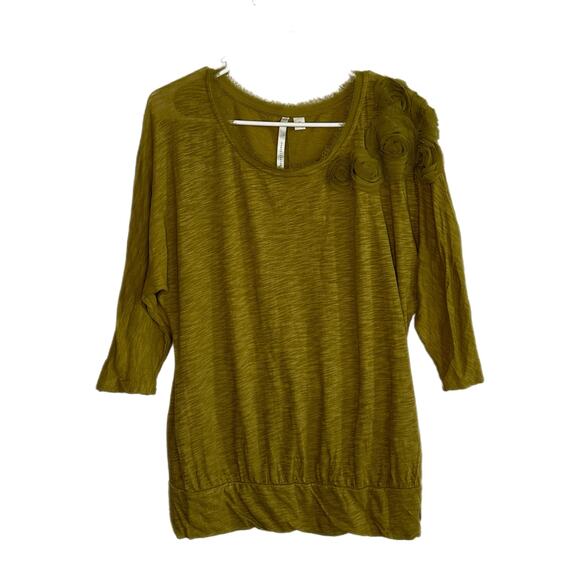 Lauren Conrad Women’s Green 3/4 Sleeve Blouse, Small, Pre-owned - Picture 3 of 6